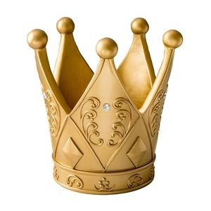 FASHIONCRAFT Fashion Craft 2522 6" Tall Ornate Crown Themed Gold Centerpiece.